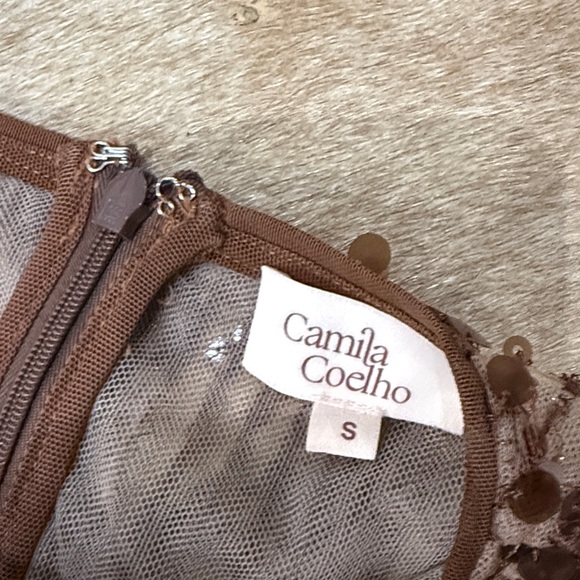 Camila coelho cataleya dress in caramel - Picture 6 of 6